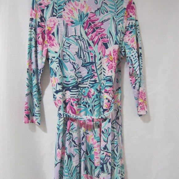 Lilly Pulitzer M Rozaline Wrap Dress Slathouse Soiree - Picture 7 of 8